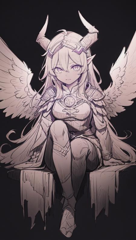 111731-1271618983-1girl, valkyrie, feathered wings, wearing ornate viking clothes, sitting knees up, horned helmet, (darkness, dark background_1.3.png